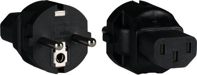 Produktbild EFB Elektronik mains adapter Schuko to cold device socket 250V 10A PVC temperature resistance up to 70 degrees