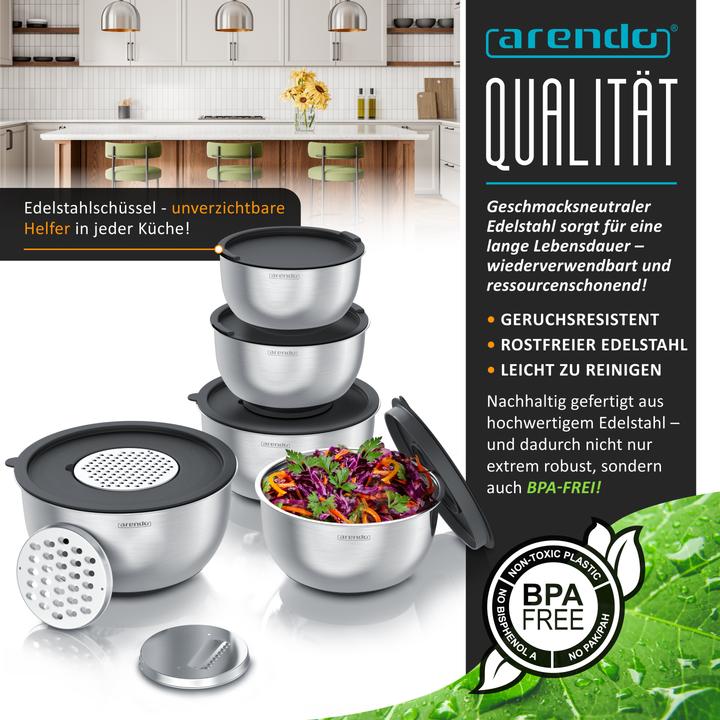 Produktbild Arendo Salatschüssel Set (26 cm, 5 l, 5 x)