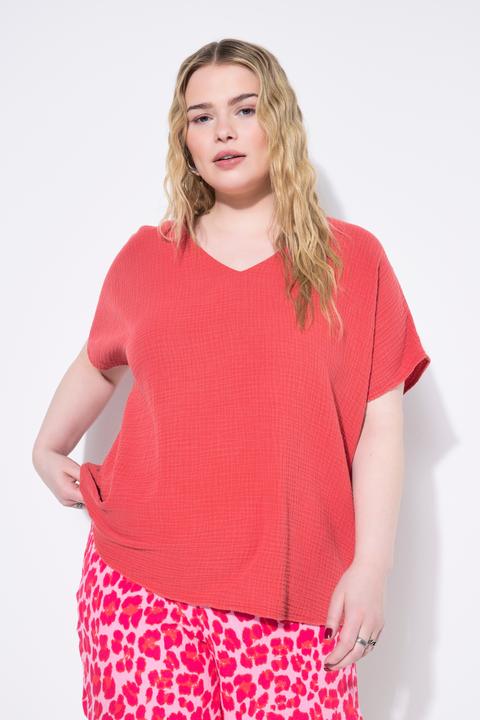 Produktbild Studio Untold Blusenshirt, oversized, Musselin, V-Ausschnitt (46, 48)