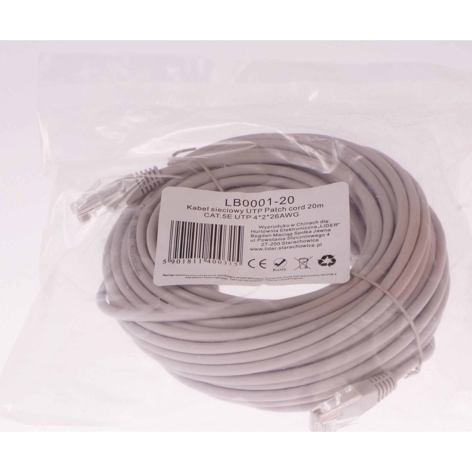 Libox UTP 30m CAT.5E UTP 4x2x26 AWG (CAT5e, 30 m), Netzwerkkabel