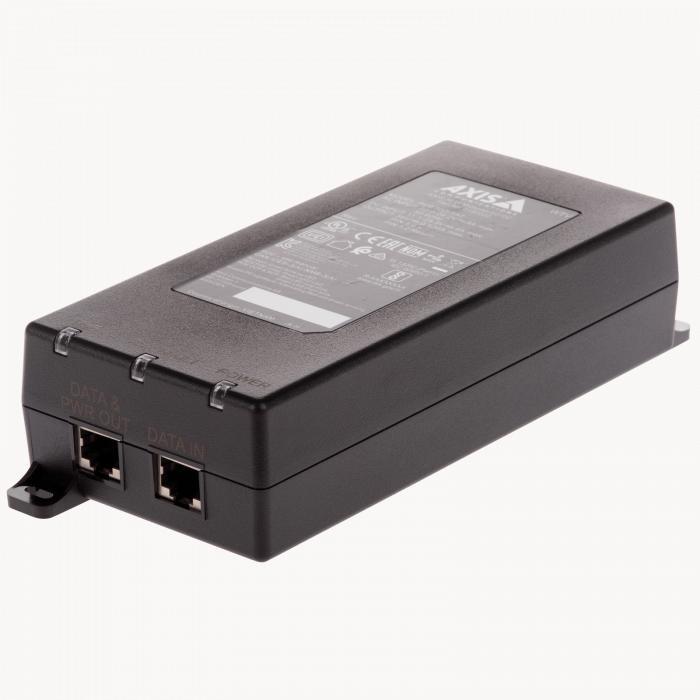 Actual product image Axis PoE++ Injector 90 W Midspan 24 V AC and 20-26.4 V DC (802.3bt (PoE++), 90 W)