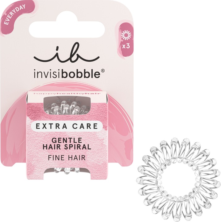 Immagine prodotto Invisibobble Fascetta per capelli Extra Care crystal clear 3 pezzi. (Elastico per capelli)