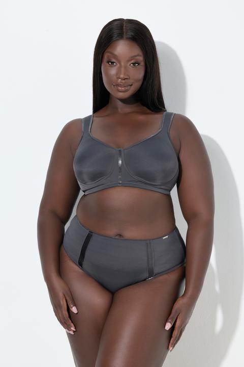 Actual product image Ulla Popken Satin Trim Wirefree Stretch Microfiber Wellness Bra (85 C)