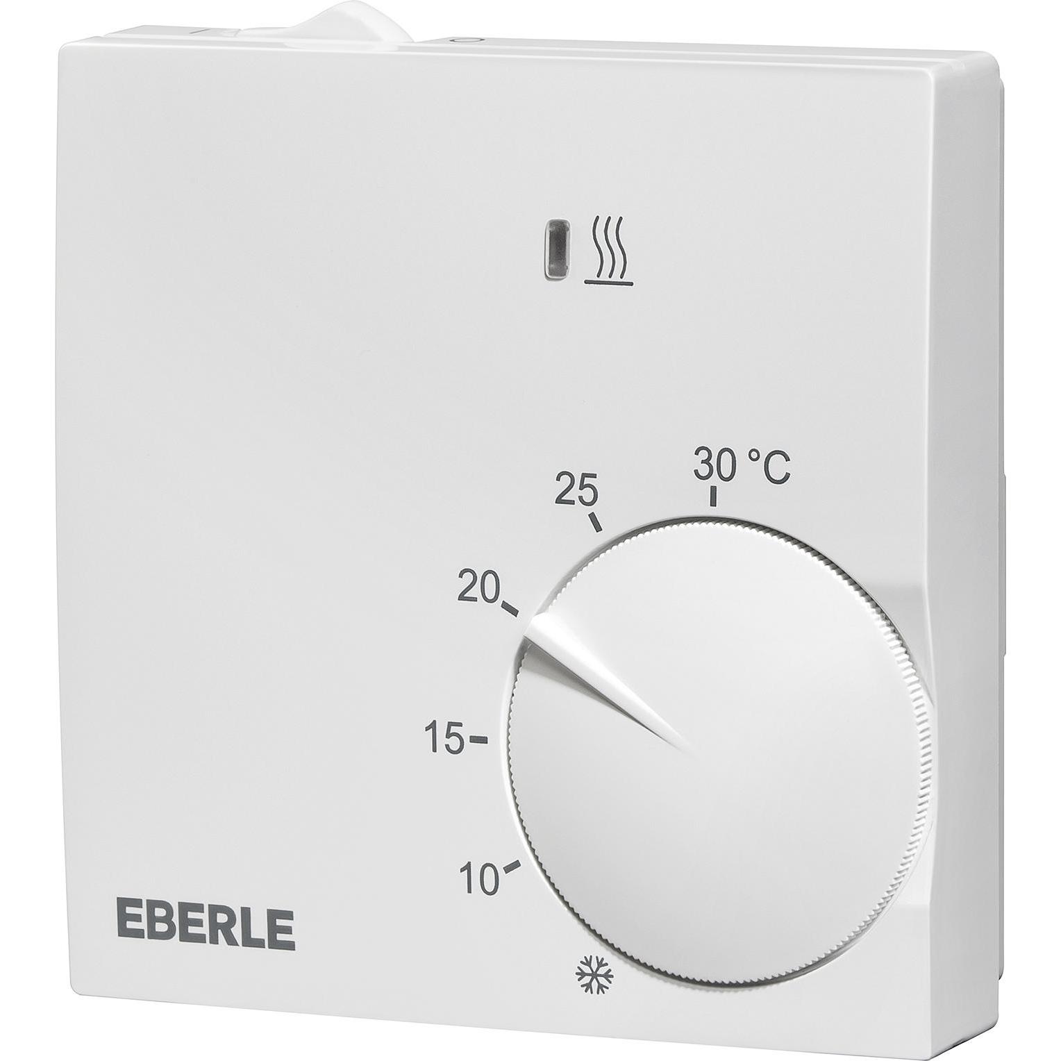 Eberle Controls Raumthermostat RTR S 6202 1, Slimline Raumtemperaturregler, Thermostat, Weiss
