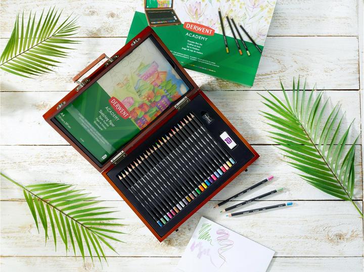 Immagine prodotto Derwent Astuccio per pastelli Academy in legno, 27 pezzi (Multicolore, 27 x)
