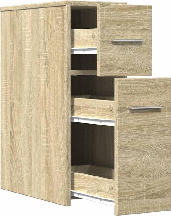 Image du produit vidaXL Armoire de salle de bain Étroite avec roulettes