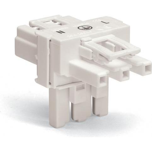 50x Wago Netz-T-Verteiler Netz-Stecker, Elektronikkabel + Stecker, Weiss
