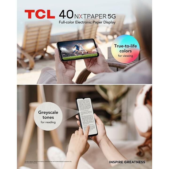 Produktbild TCL 40 NxtPaper 5G (256 GB, Starlight Black, 6.60", Hybrid Dual SIM, 5G)