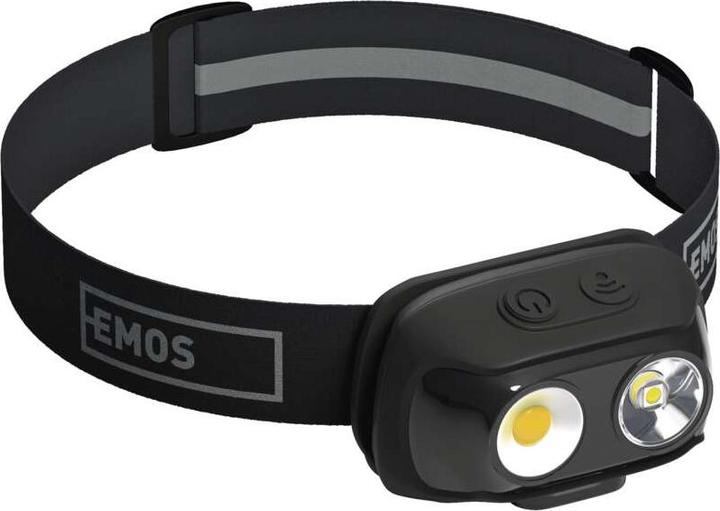 Actual product image Emos COB LED rechargeable headlamp P3542, 500lm, 130m, Li-pol 1200 mAh (500 lm)