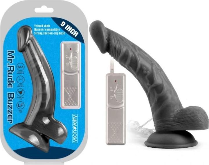 Immagine prodotto vscnovelty Mr Rude Buzzer Schwarzer Vibrator Penis 22'86 cm