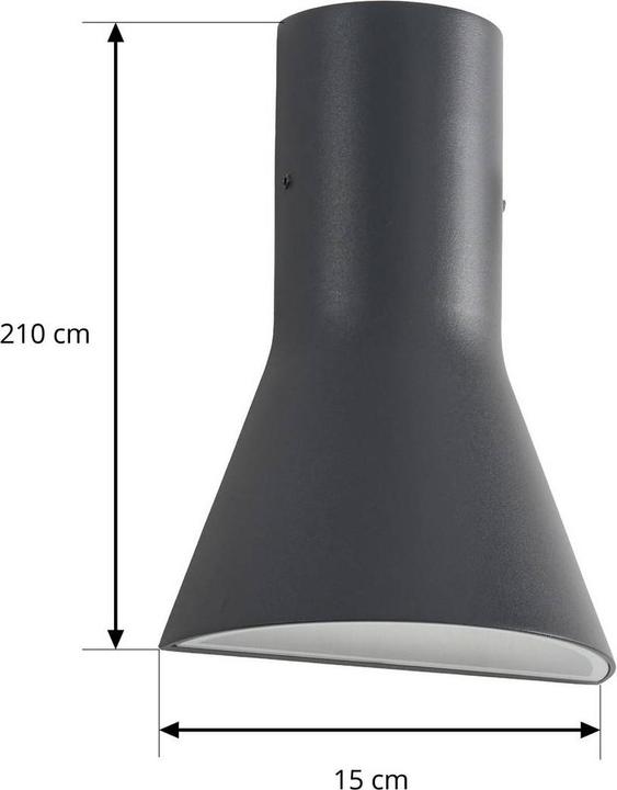 Produktbild Lucande LED-Aussenwandlampe Zephy Up/Down, schwarz, IP54, CCT (IP54)
