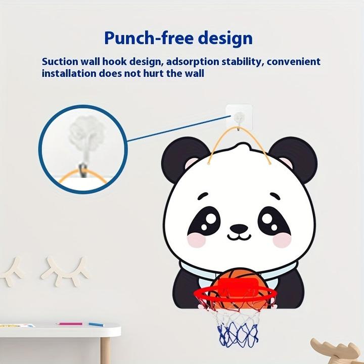 Actual product image Activity Board Mini basketball hoops with animal motifs for children: elephant, sheep, tiger designs, suitable for