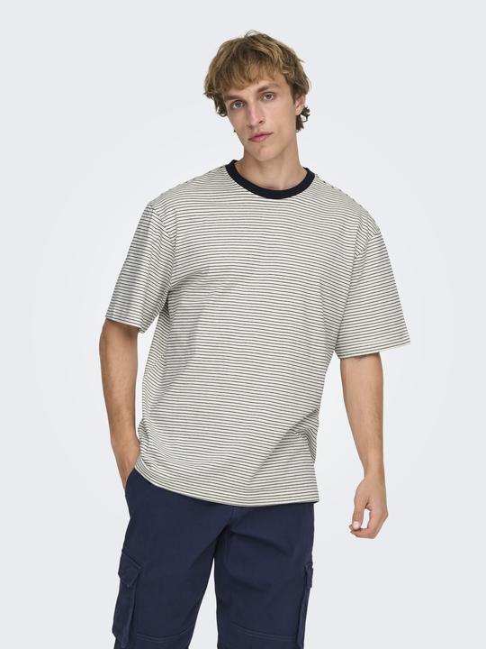 Produktbild Only & Sons Onsfred Life Rlx Ss Stripe Tee Noos (S)