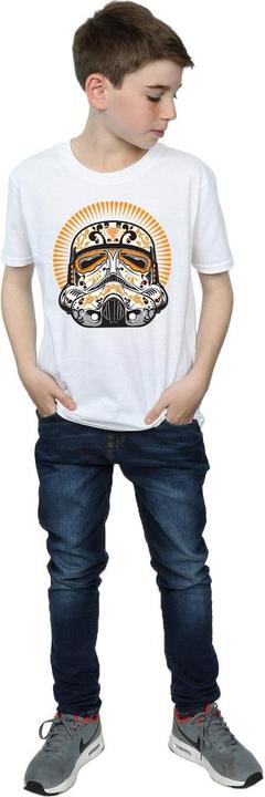 Actual product image Star Wars Boys Stormtrooper Dia De Los Muertos T-Shirt (128)