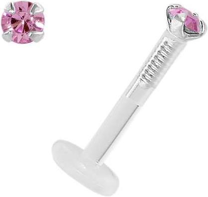 Argento, Rosa brillante, Trasparente