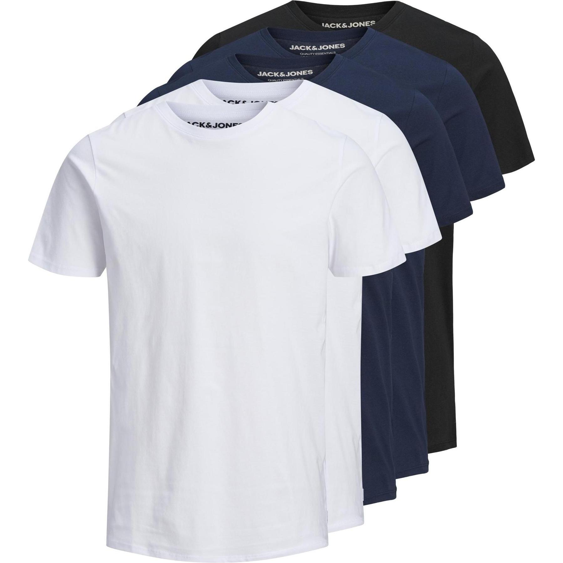 Jack & Jones, Herren, Shirt, Organic Basic, Schwarz, Weiss, Blau, (S)