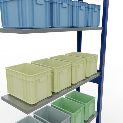 Image du produit Schulte Lagertechnik Système d'assemblage de rayonnages MULTIplus85 avec traverses de longueur