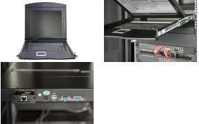 Produktbild Digitus Modulare Konsole mit 17" TFT (43,2cm), 8-Port KVM & Touchpad, deutsche Tastatur