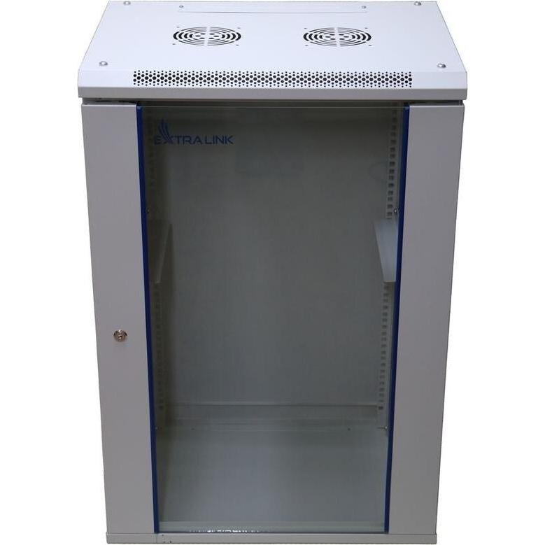 Extralink EX.14350 Rack 15U Scaffale montato a parete (15 HE, Rack da 19 pollici), Armadio rack, Grigio