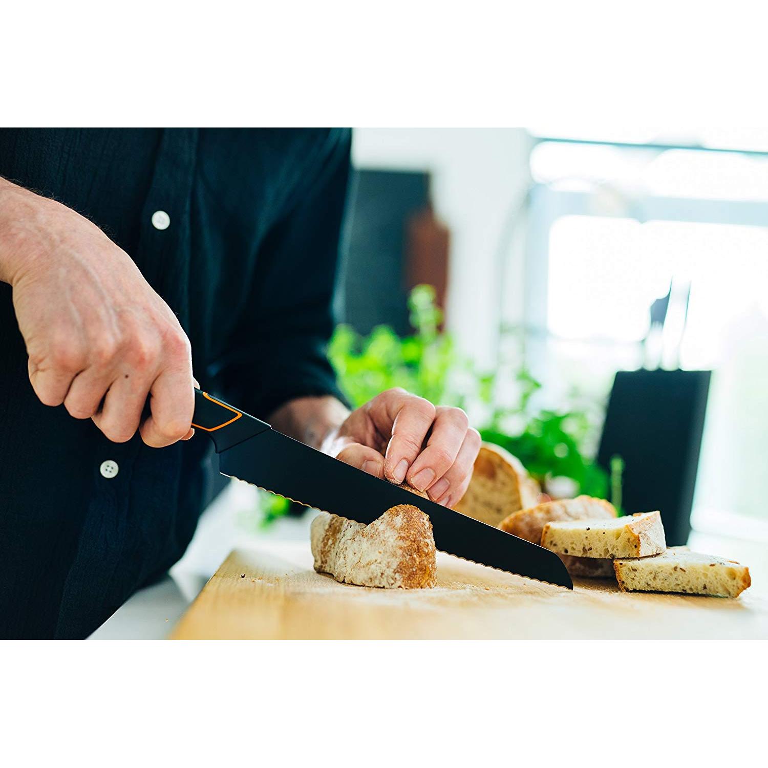 Thumbnail - Fiskars Brotmesser, Küchenmesser, Schwarz