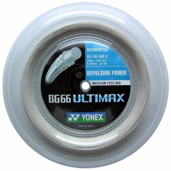 Actual product image Yonex BG-66 Ultimax / 200m roll, white, 0.65mm