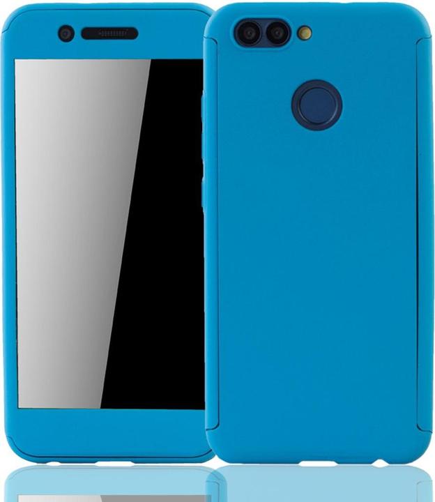 Produktbild König Design Hülle Handy Schutz für Huawei Nova 2 Full Case Cover Displayschutz Bumper Blau (Huawei Nova 2)