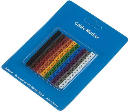 Produktbild RS PRO Clip on Nylon 66 Cable Marker Pk Mixed