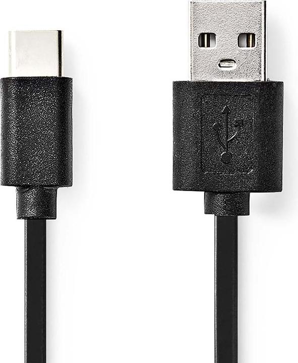 Produktbild Nedis USB-Kabel | USB 2.0 | USB-A Stecker | USB-C™ Stecker | 15 W | 480 Mbps | Vernickelt | 1.00 m | (1 m, USB 2.0, 15 W)
