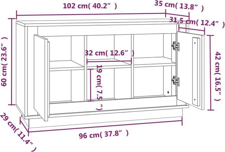 Image du produit vidaXL Raylan (102 x 102 x 60 cm)