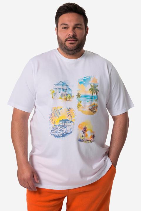 Actual product image Men+ T-Shirt, Halbarm, grosser Print, Rundhals (L)