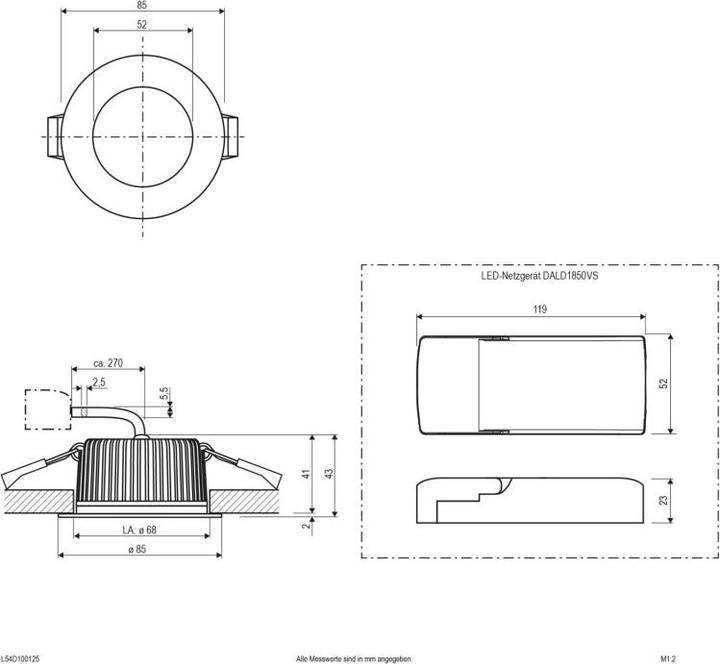 Productafbeelding EVN-Lichttechnik Lichttechniek LED-spot 230V DALI IP54 L54D100125 (1014 lm)