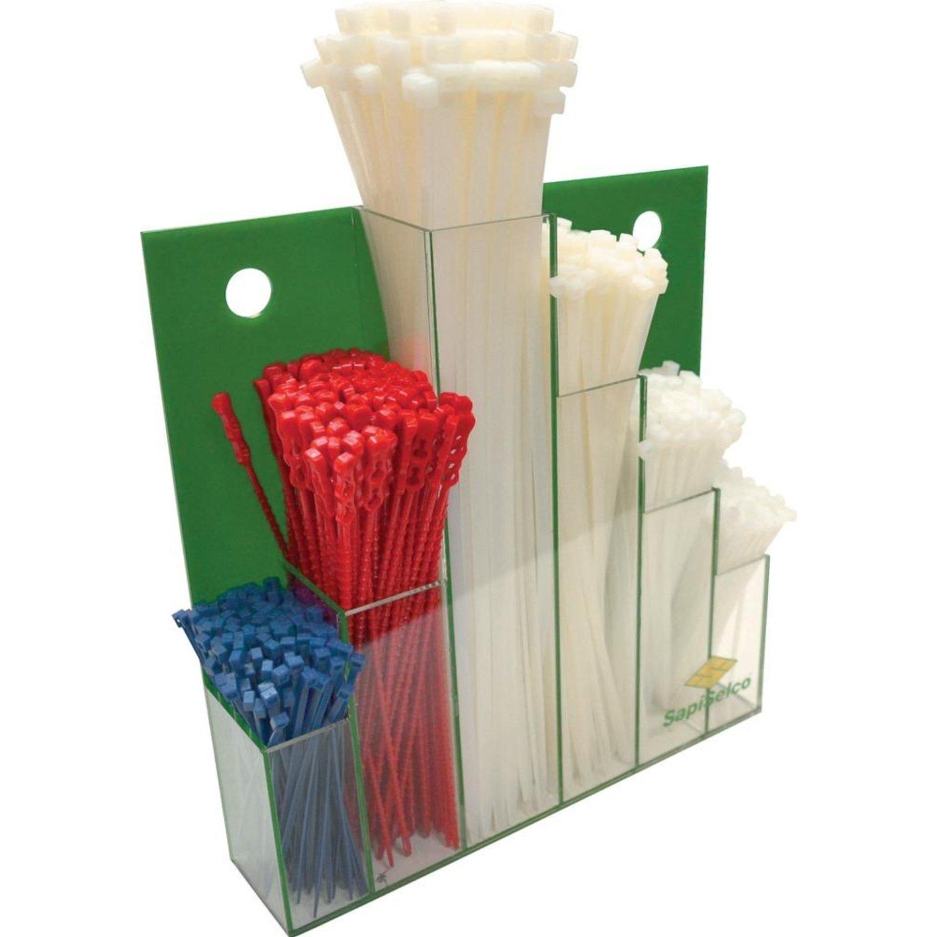 SapiSelco, Fascette, Assortimento di fascette (Fascette in plastica, 380 mm, 100 pz.)