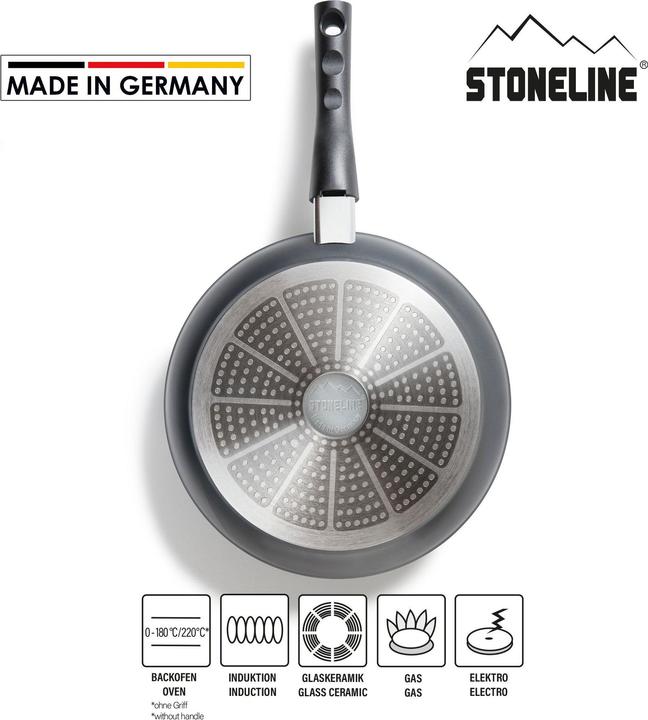 Produktbild Stoneline FLEX Made in Germany Schmorpfanne 28 cm, mit abnehmbarem Griff (28 cm, Bräter + Schmortopf, Aluminium)