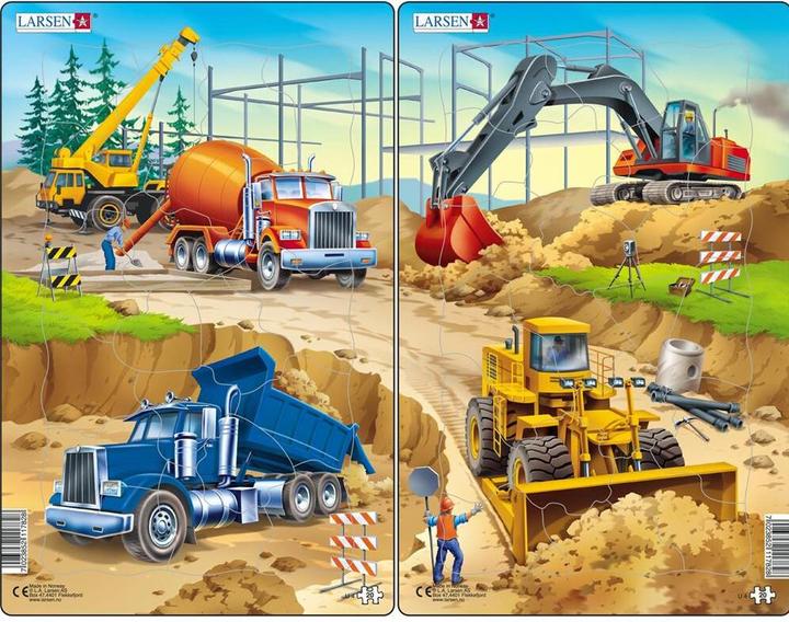 Larsen Puzzle - Baustelle (2er-Set Midi) (20 Teile)