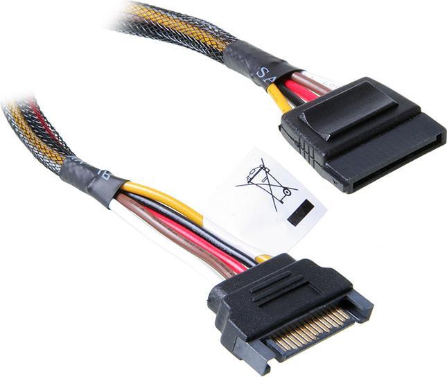 Actual product image Akasa SATA Power Extension - 30cm (30 cm, 15 pin S-ATA)