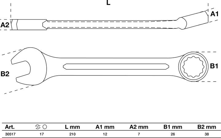Actual product image BGS Combination Spanner 17 mm (17 mm)