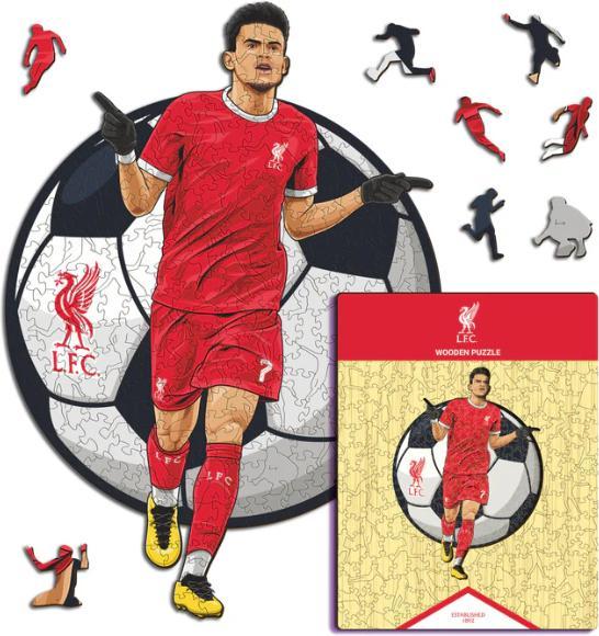 Actual product image Iconic Liverpool FC - Luis Diaz - Wooden Puzzle Size M (270 pieces) (270 pieces)
