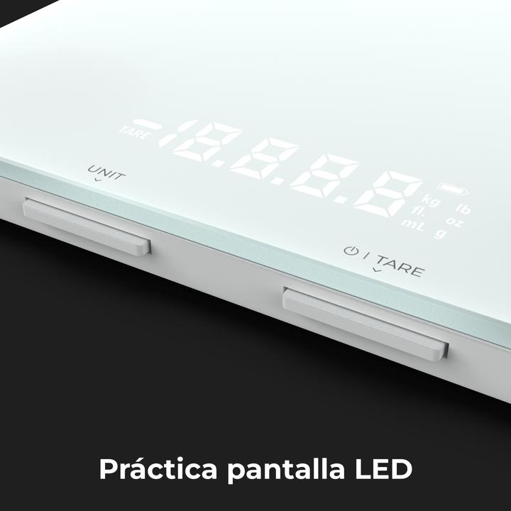 Actual product image Aeno smart kitchen scaleMin/Max load: /8kgDimensions: 8mmBluetooth version: 4.2PID: wuimqx21