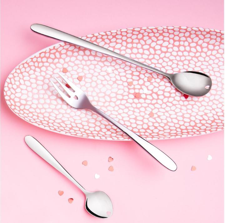 Actual product image Sola Glaze Spoon Set with Heart (6 Piece, Scoops)