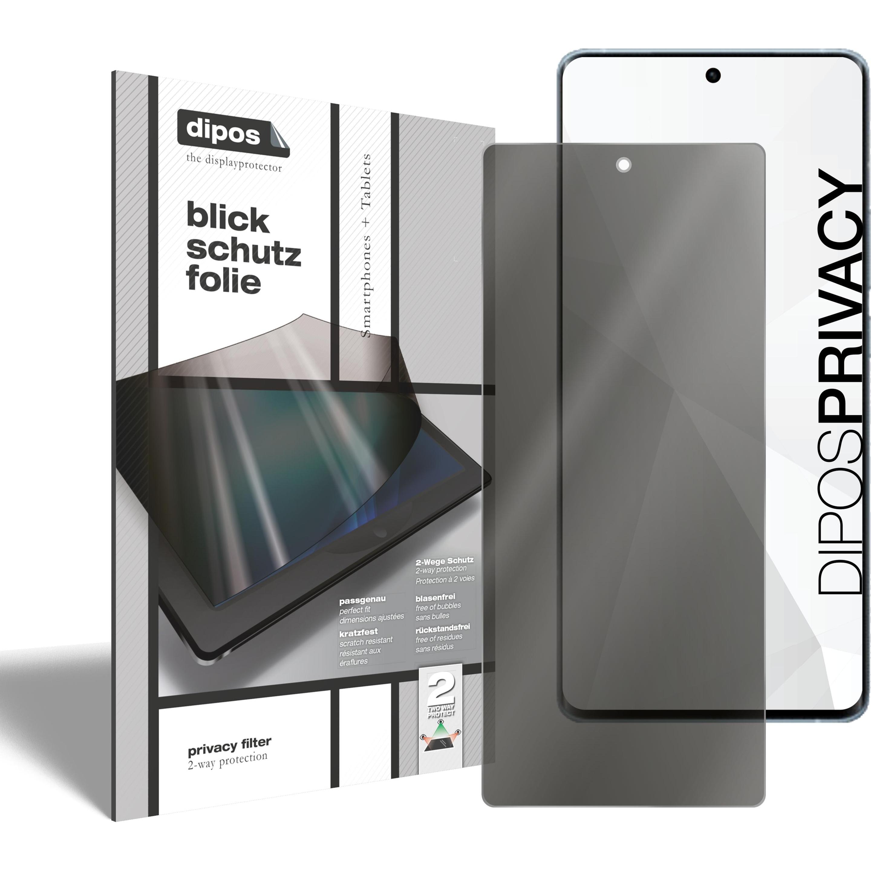 Dipos Blickschutzfolie 2-Way Anti-Shock (2 Stück, Vivo iQOO Neo5 S), Smartphone Schutzfolie, Transparent