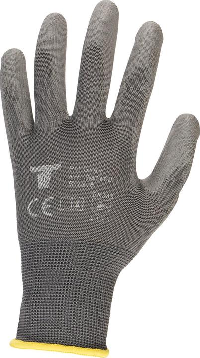 Stier Montagehandschuhe Nylon mit PU-Beschichtung grau Grösse 9