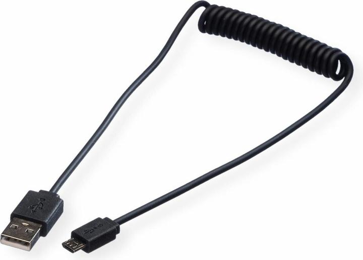 Image du produit Roline Câble USB en spirale (1 m, USB 2.0)