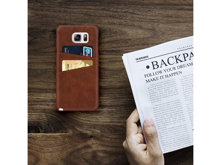 Image du produit Screenguard Samsung Galaxy S6 Edge CardCaddy Backcase en cuir avec porte-cartes (Samsung Galaxy S6 Edge)
