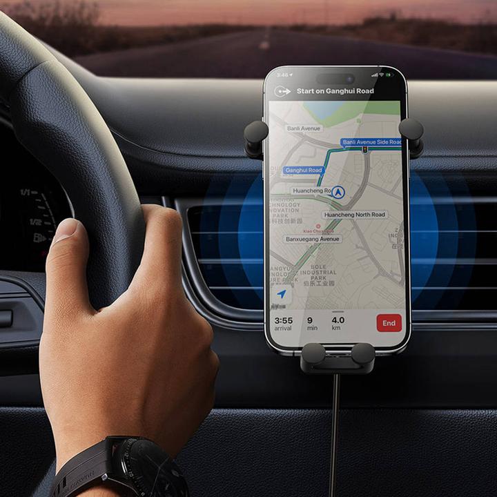 Produktbild Baseus Stable Gravitational Wireless Charging Car Mount Pro 15W (black)