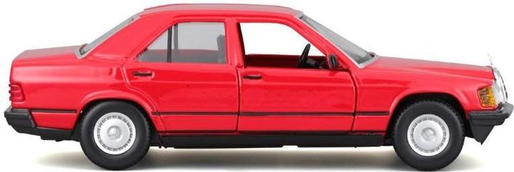 Actual product image Bburago Mercedes Benz 190E 1987 1/24 red