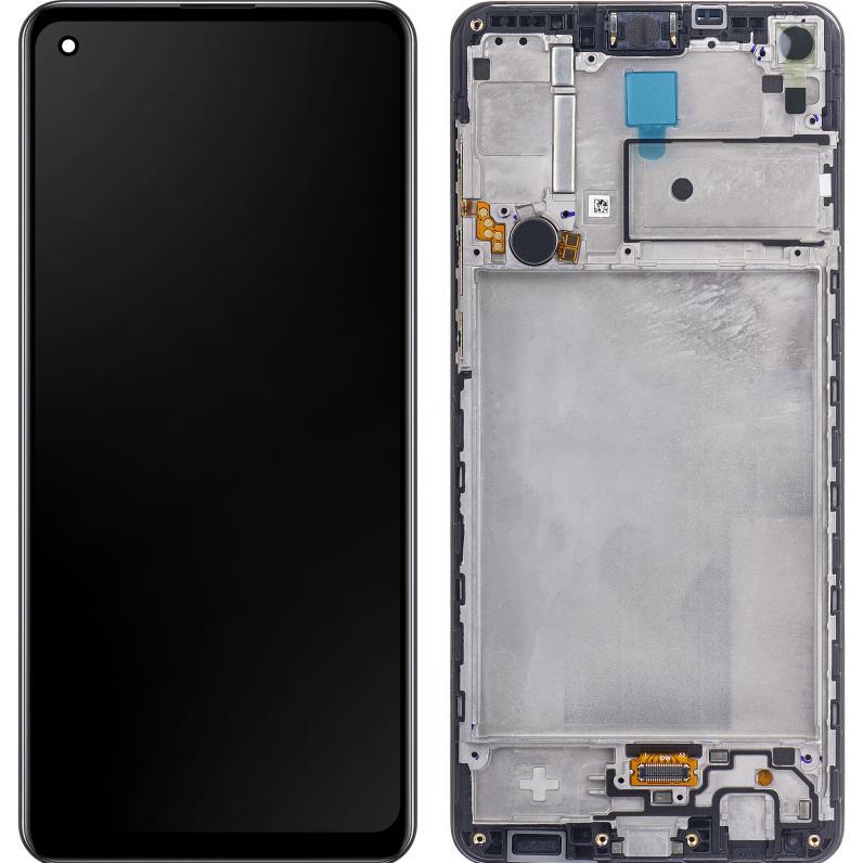 Samsung Front LCD Asm Black A217F Galaxy A21 (Display), Mobilgerät Ersatzteile, Schwarz