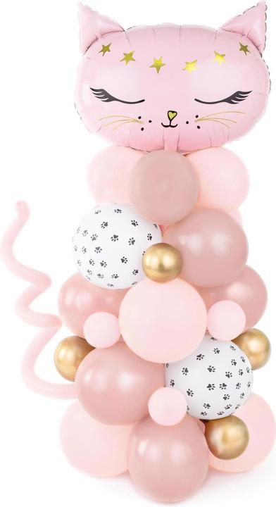 Partydeco Ballon-Bouquet Rosa Katze (1 x)