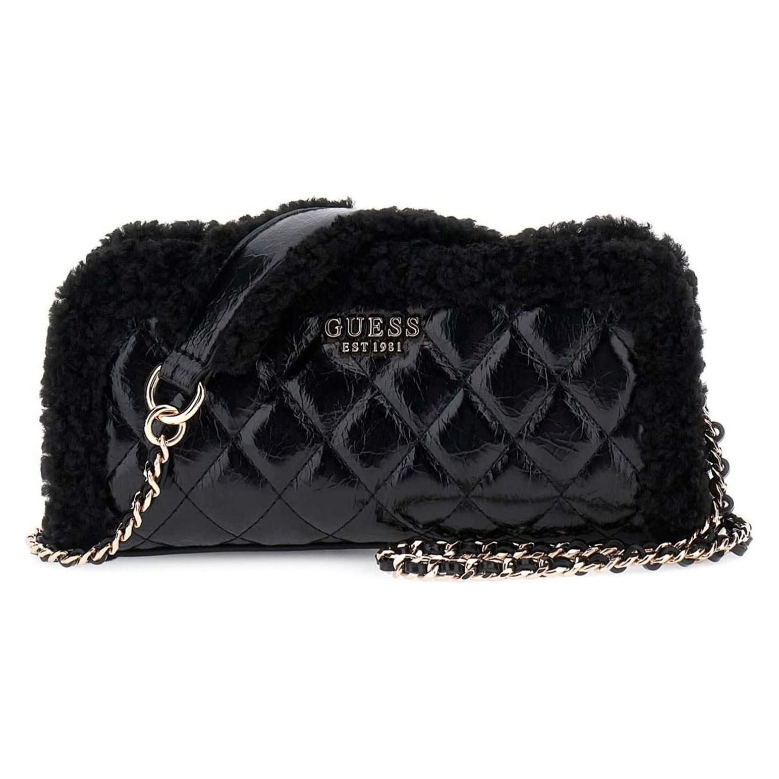 Guess, Damen, Handtasche, Cristi Top Zip Crossbody Bag, Schwarz