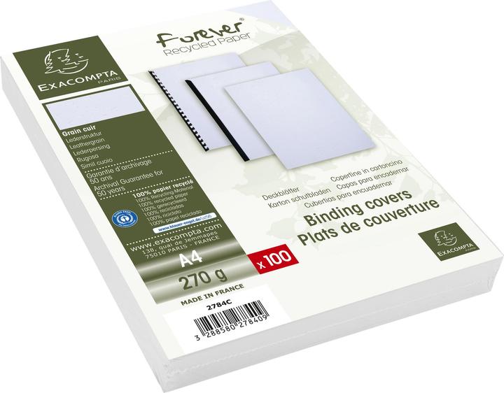 Exacompta Cover Evercover 270 g/m², 100 pieces, White