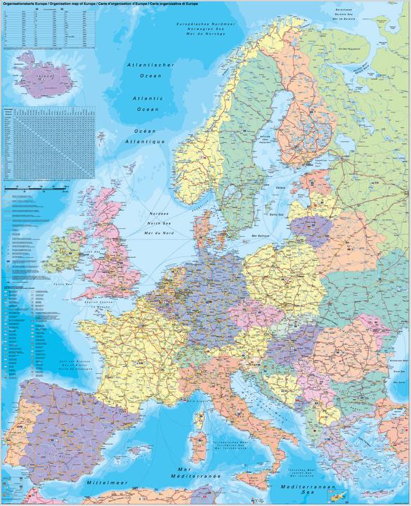 Produktbild Franken Kartentafel Europa laminiert
